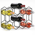 Sorbus Stackable 14 Bottle Honeycomb Design Metal Wine Rack Cabinet Pantry Bar More 17.2 X 11.6 X 5.9