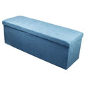 Sorbus Storage Bench Chest Contemporary Faux Suede Large Teal