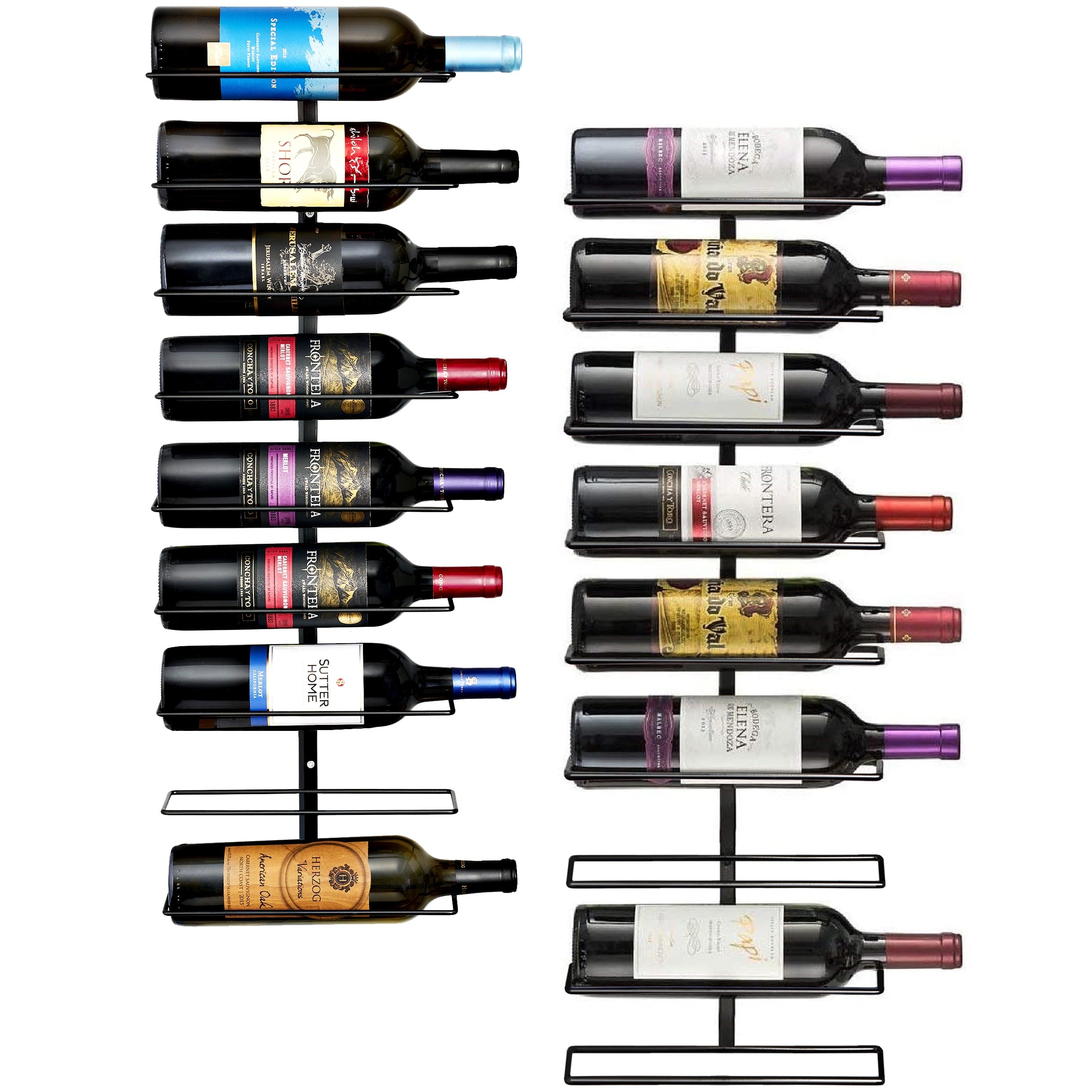Sorbus Wall Mount 9 Bottle Wine Rack