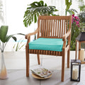 Aruba Blue Indoor Outdoor 20 Inch Chair Cushion With Sunbrella Fabric