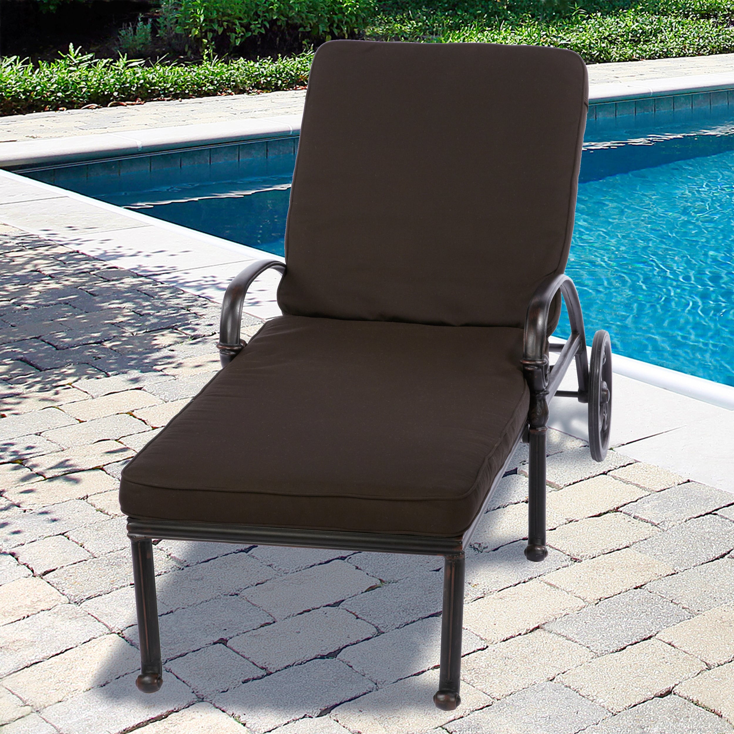 Indoor Outdoor 25 Inch Chaise Lounge Cushion With Sunbrella Fabric 25