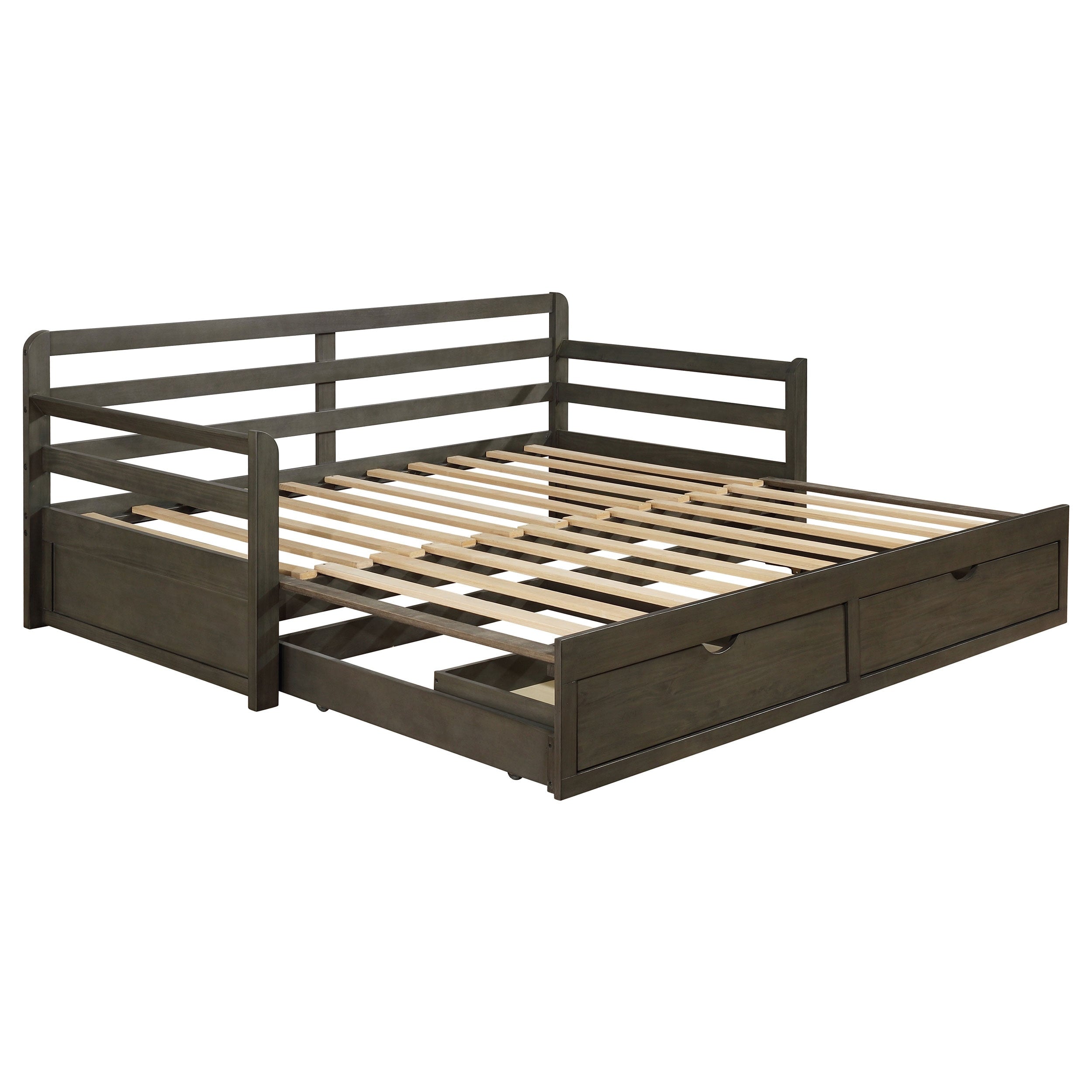 The Gray Barn Morning Glory Grey 2 Drawer Storage Sleeper Daybed