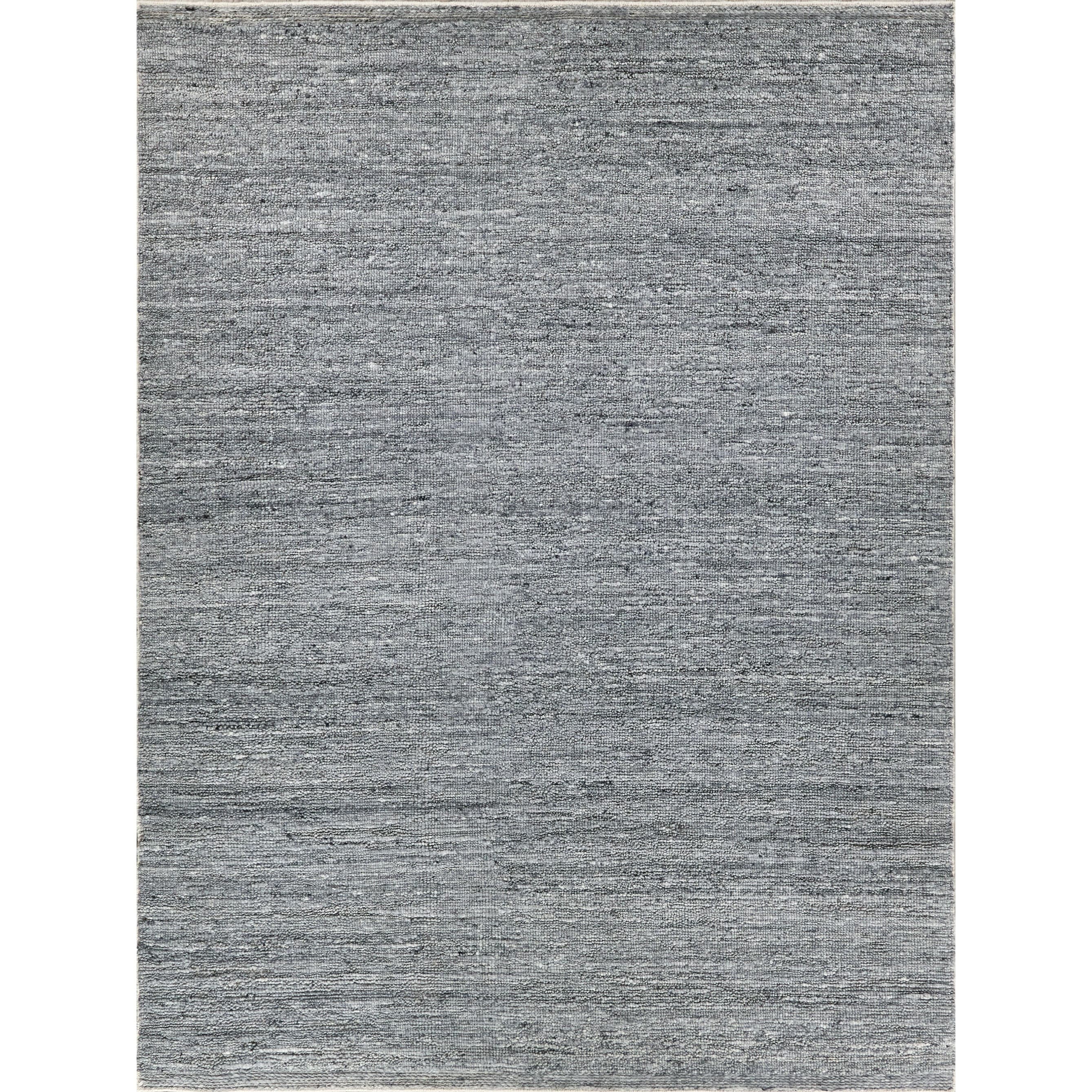 Sorrento Flatweave New Zealand Wool Dark Silver Area Rug 10 X 14