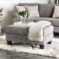 Furniture Of America Francisco Blue Grey Ottoman