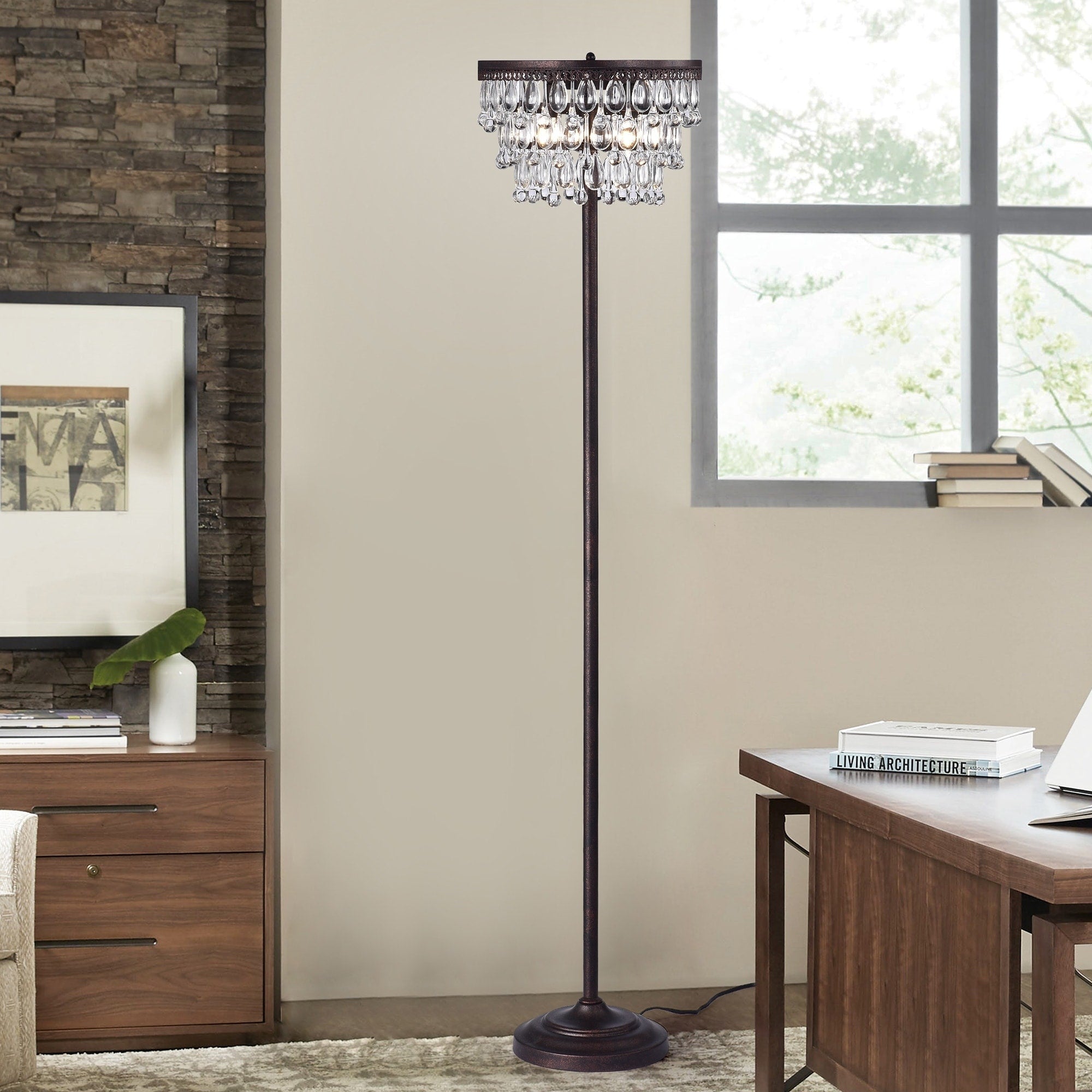 Sotari Antique Copper 3 Light Floor Lamp