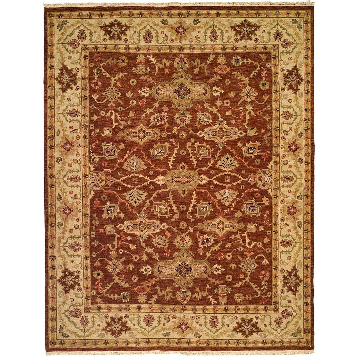 Soumak Brown Ivory Hand Knotted Soumak Area Rug 4 X 8