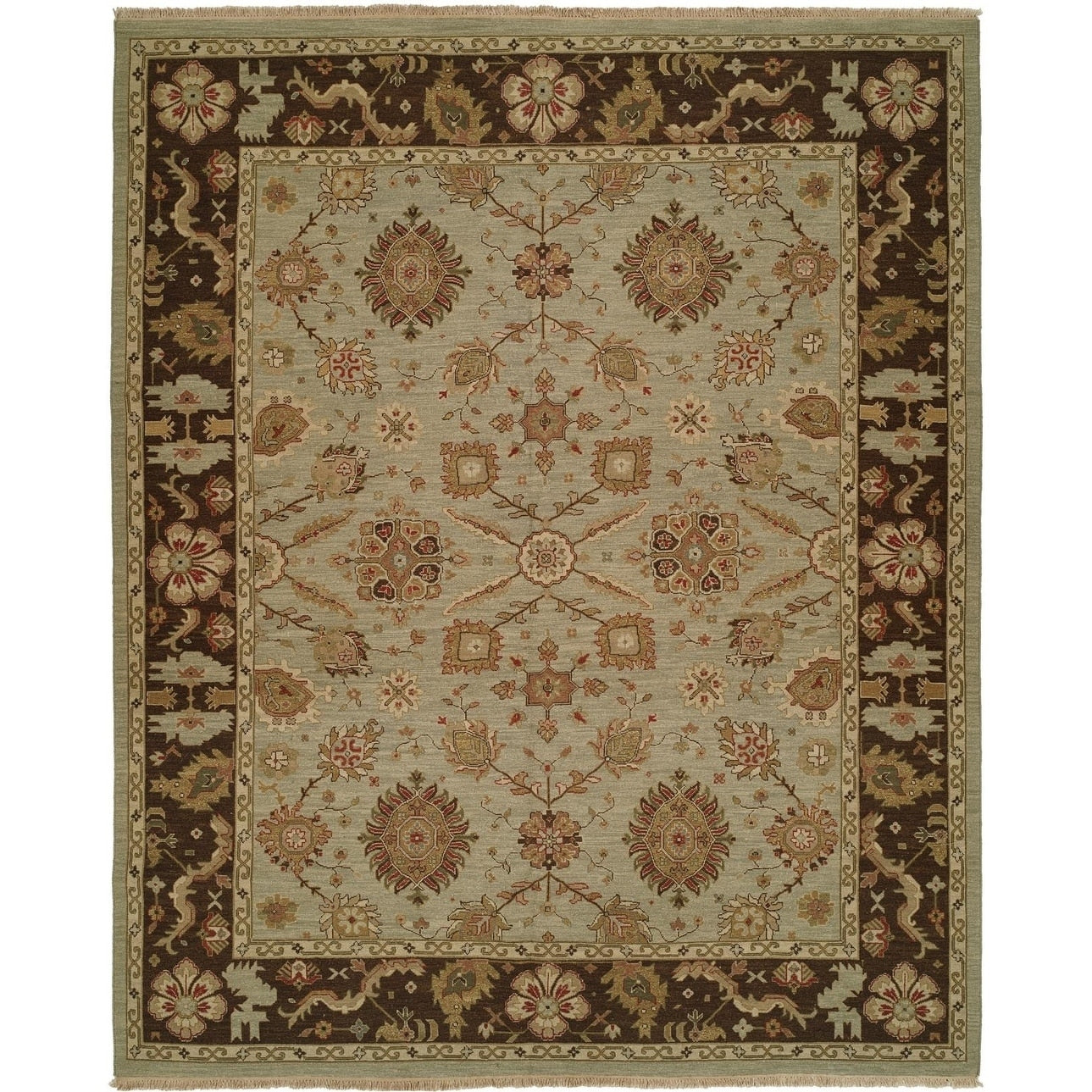 Soumak Light Blue Brown Hand Knotted Soumak Area Rug 2 X 3 2 X 3