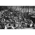 South Boston Pier Black And White Gallery Wrapped Canvas