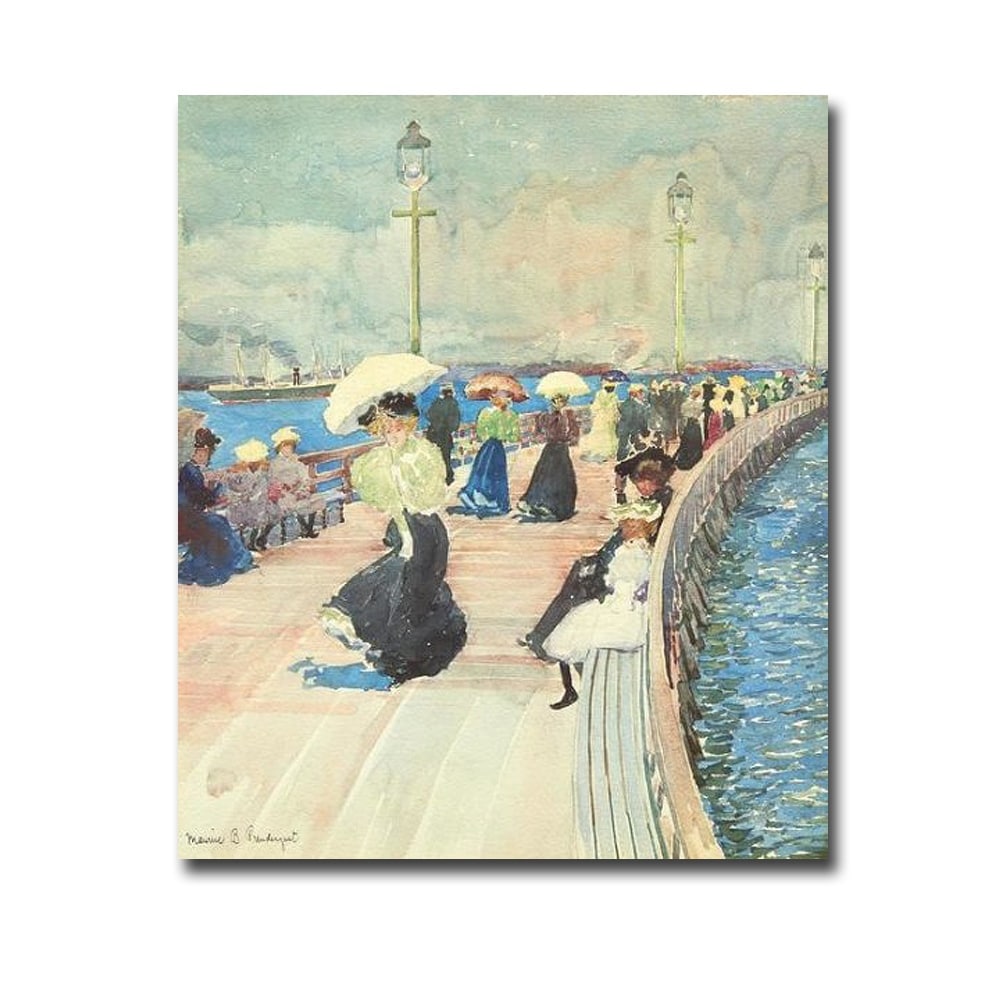 South Boston Pier By Maurice Prendergast Gallery Wrapped Canvas Giclee Art 30 In X 24 In
