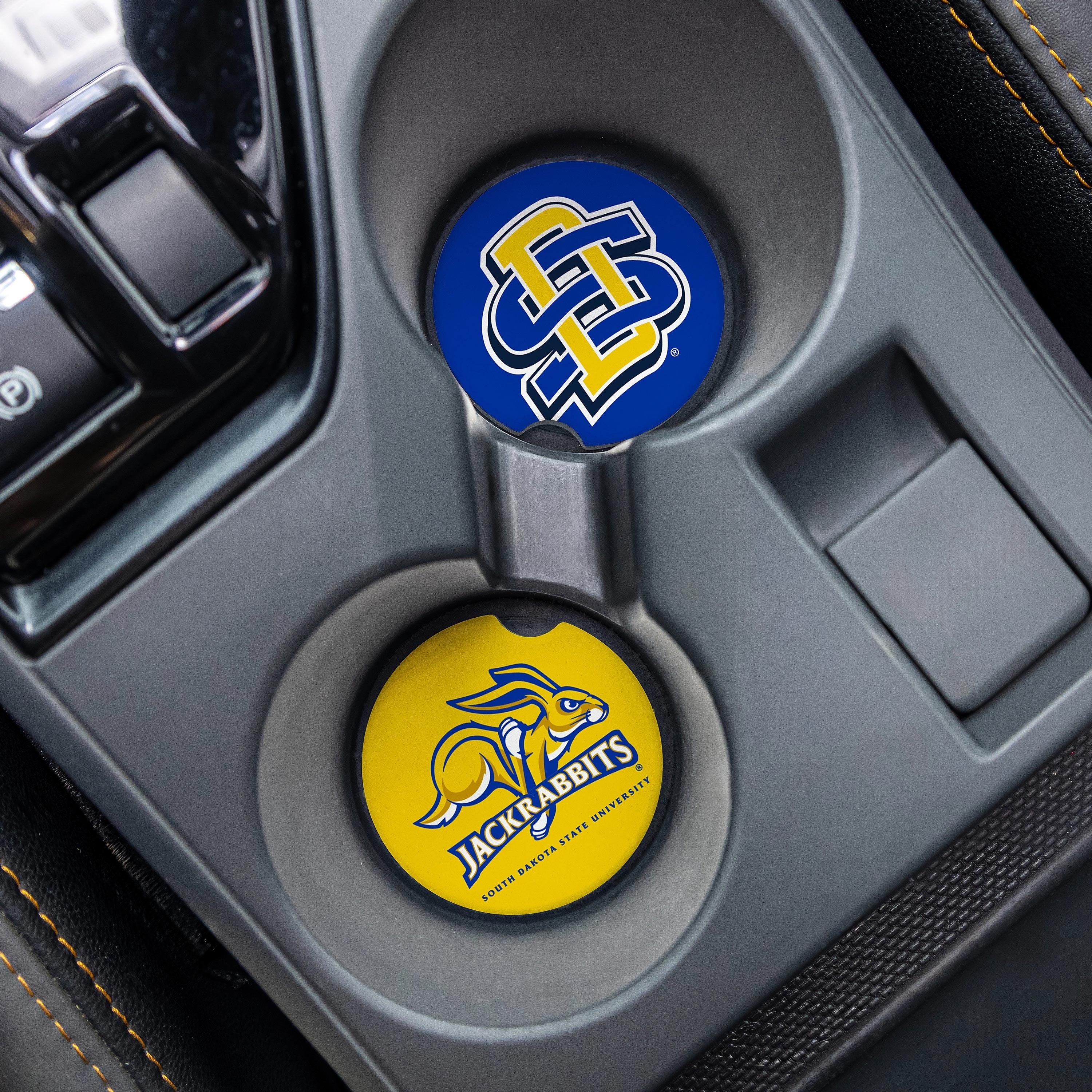 South Dakota State University 4 Piece Ceramic Car Coaster Set