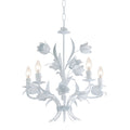 Crystorama Southport 5 Light White Floral Chandelier