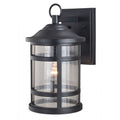 Southport Black Rust Proof 8.5 In W Outdoor Wall Light With Clear Glass 8.5 In W X 14.75 In H X 10.5 In D
