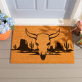 Southwest Steer Skull Coir Door Mat 36 X 24 36 X 24