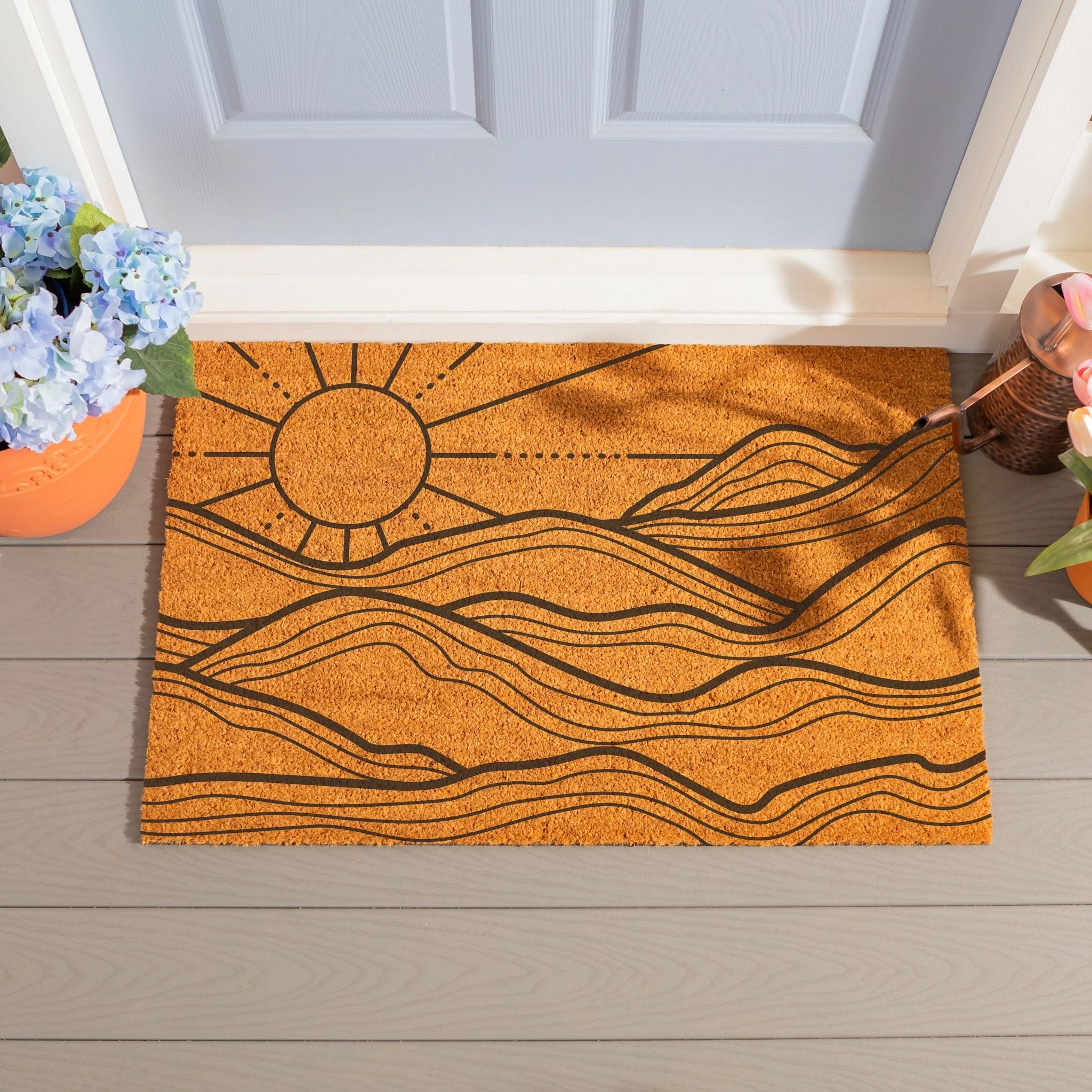 Southwest Sunrise Coir Door Mat 36 X 24 36 X 24