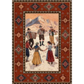 Southwestern Folk Dance Washable Indoor Area Rug