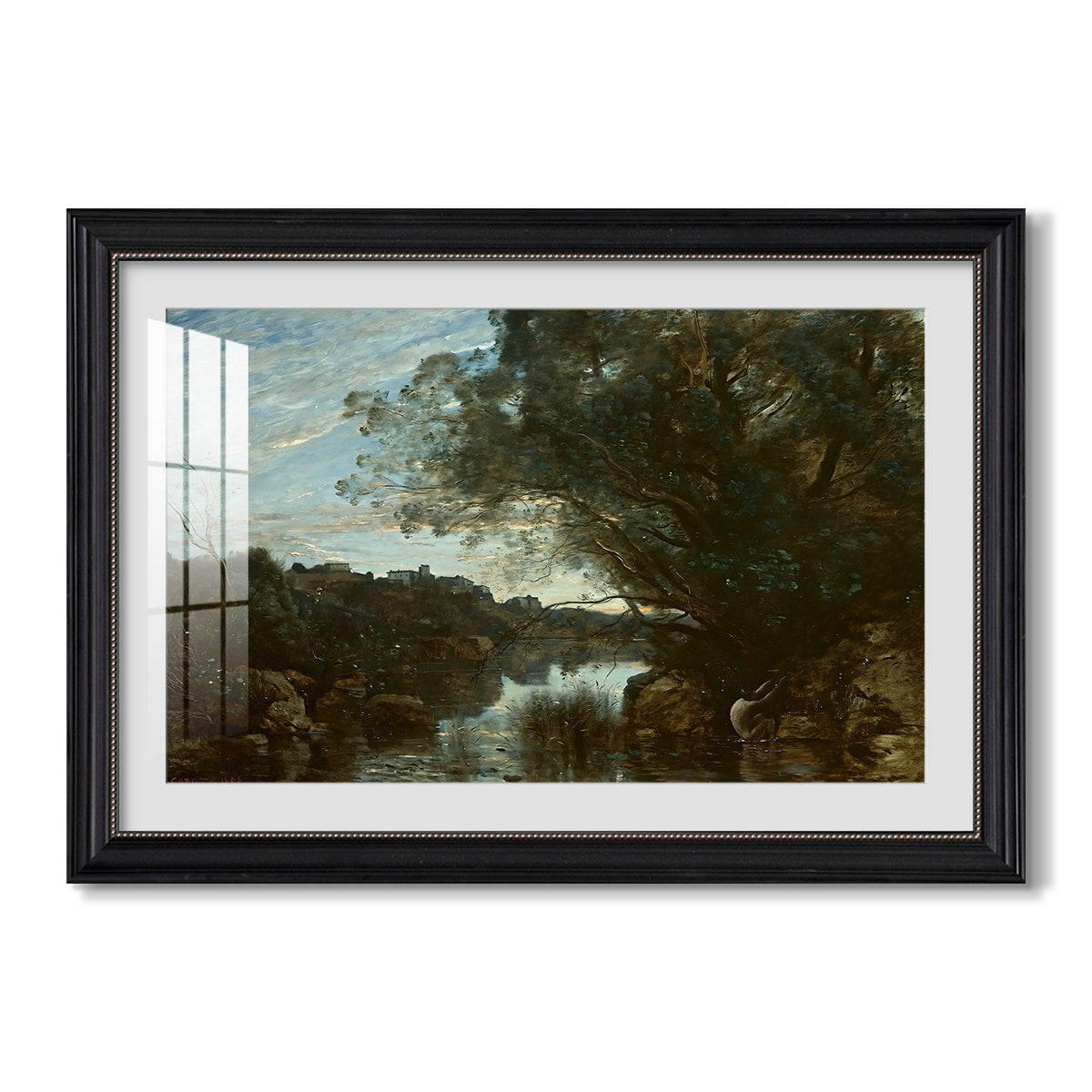 Souvenir Of The 1865 Jean Baptiste Camille Corot Custom Framed Print