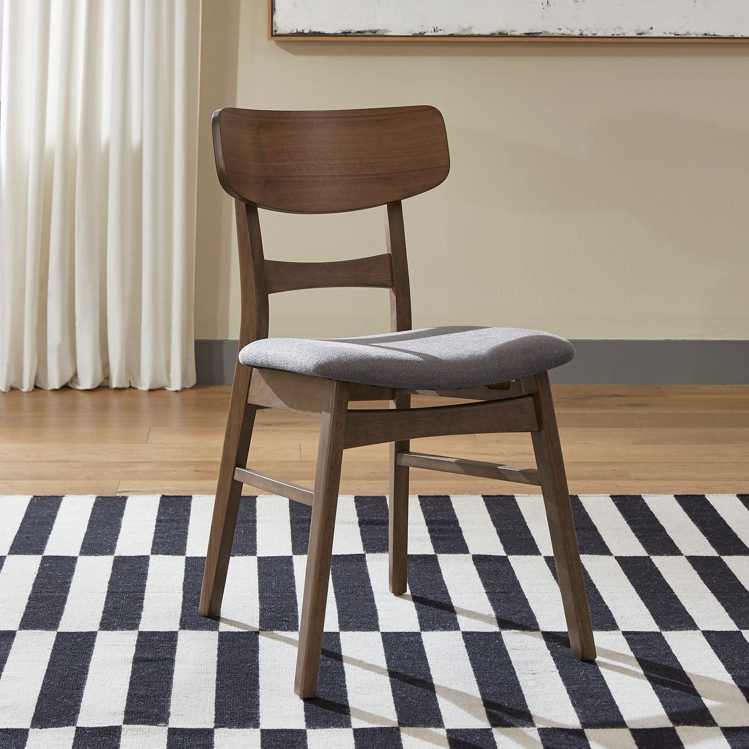 Space Savers Grey Panel Back Side Chair