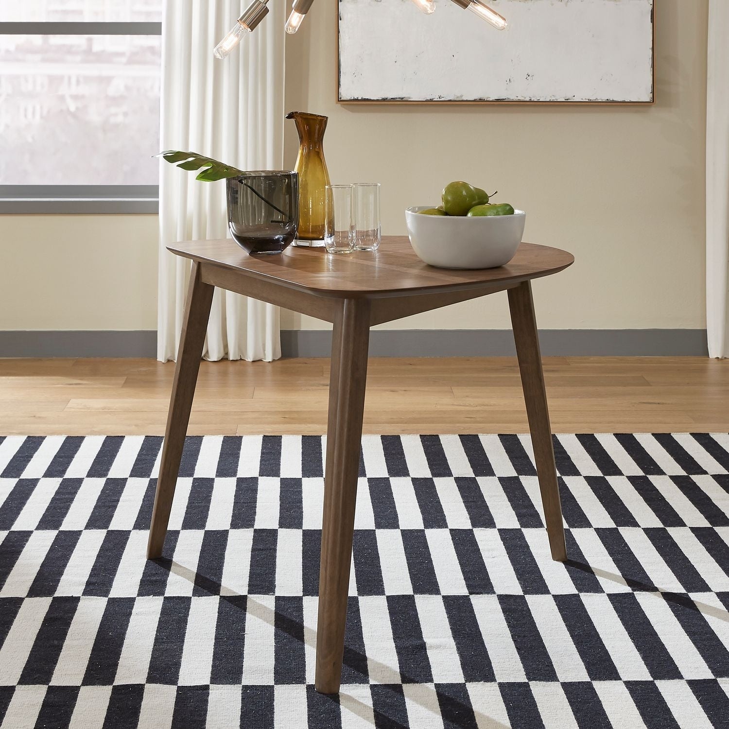 Space Savers Satin Walnut Triangle Table