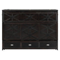 Space Saving Queen Murphy Bed With Usb Outlets And Storage Drawers