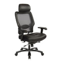 Space Seating Executive Big And Tall Chair In Black Bonded Leather