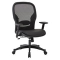 Space Seating Professional Breathable Mesh Back Chair With Bonded Leather Seat