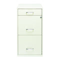 Space Solutions 18 Deep 3 Drawer Organizer File Cabinet Pearl White