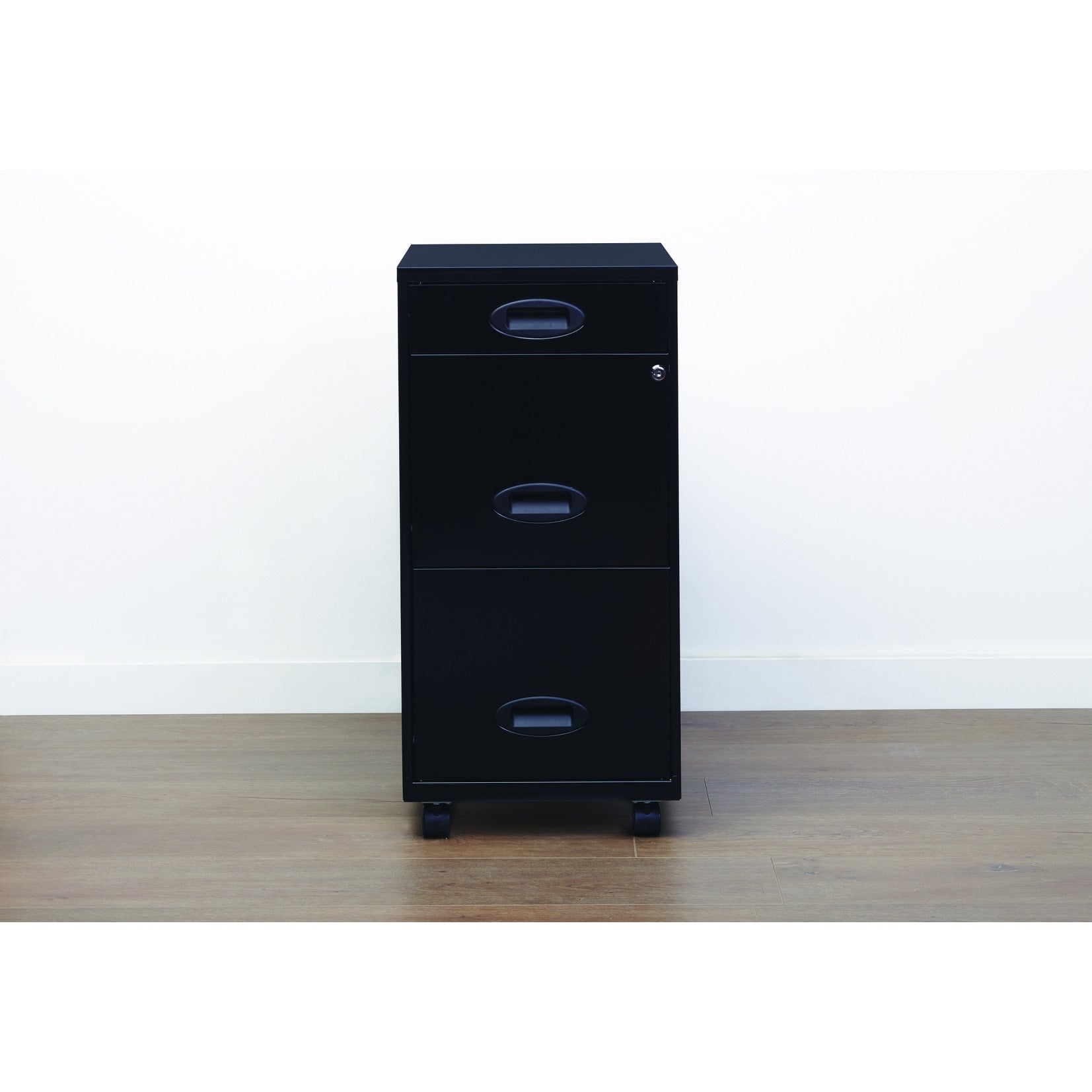 Office Designs Black 3 Drawer Mobile File Cabinet