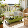 Spacious Animal Cage Pet Play House Small Animal Cage Is Designed For Convenient Cleaning Green