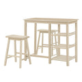 Spacious Counter Height Set White 3 Piece Pack