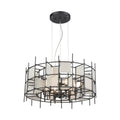 Spanish Alabaster 6 Light Pendant Dark Graphite