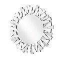 Sparkle 31.5 In. Contemporary Round Mirror In Clear