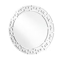 Sparkle 36 In. Contemporary Round Mirror In Clear