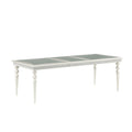 Sparkling Rectangular Dining Table With Rhinestone Inlay Silver And Clear