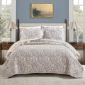 Spartina 449 Jonas Hundred 3 Piece All Cotton Scalloped Quilt Set