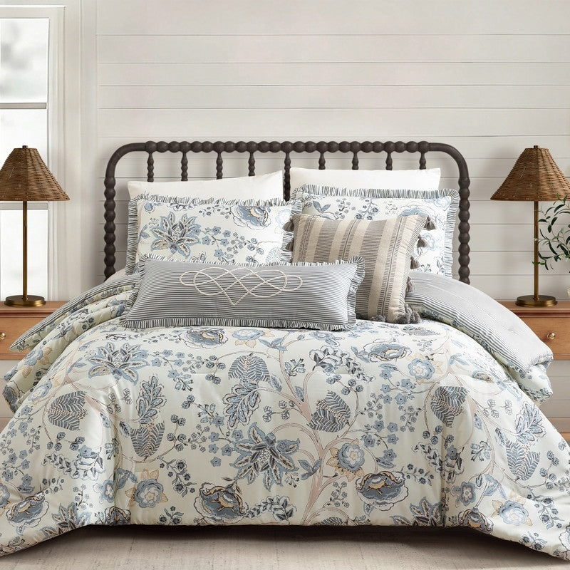 Spartina 449 Jonas Hundred 3 Piece Reversible Cotton Sateen Comforter Set