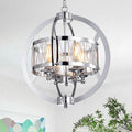 Spelbow 4 Light Chrome Globe Chandelier Includes Edison Bulbs