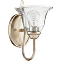 Spencer Aged Silver Leaf And Clear Seeded 1 Light Wall Light