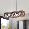 Spencer Matte Black 4 Light Linear Chandelier