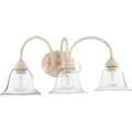 Spencer Persian White And Clear Seeded 3 Light Vanity Lighting