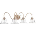 Spencer Persian White And Clear Seeded 4 Light Vanity Lighting