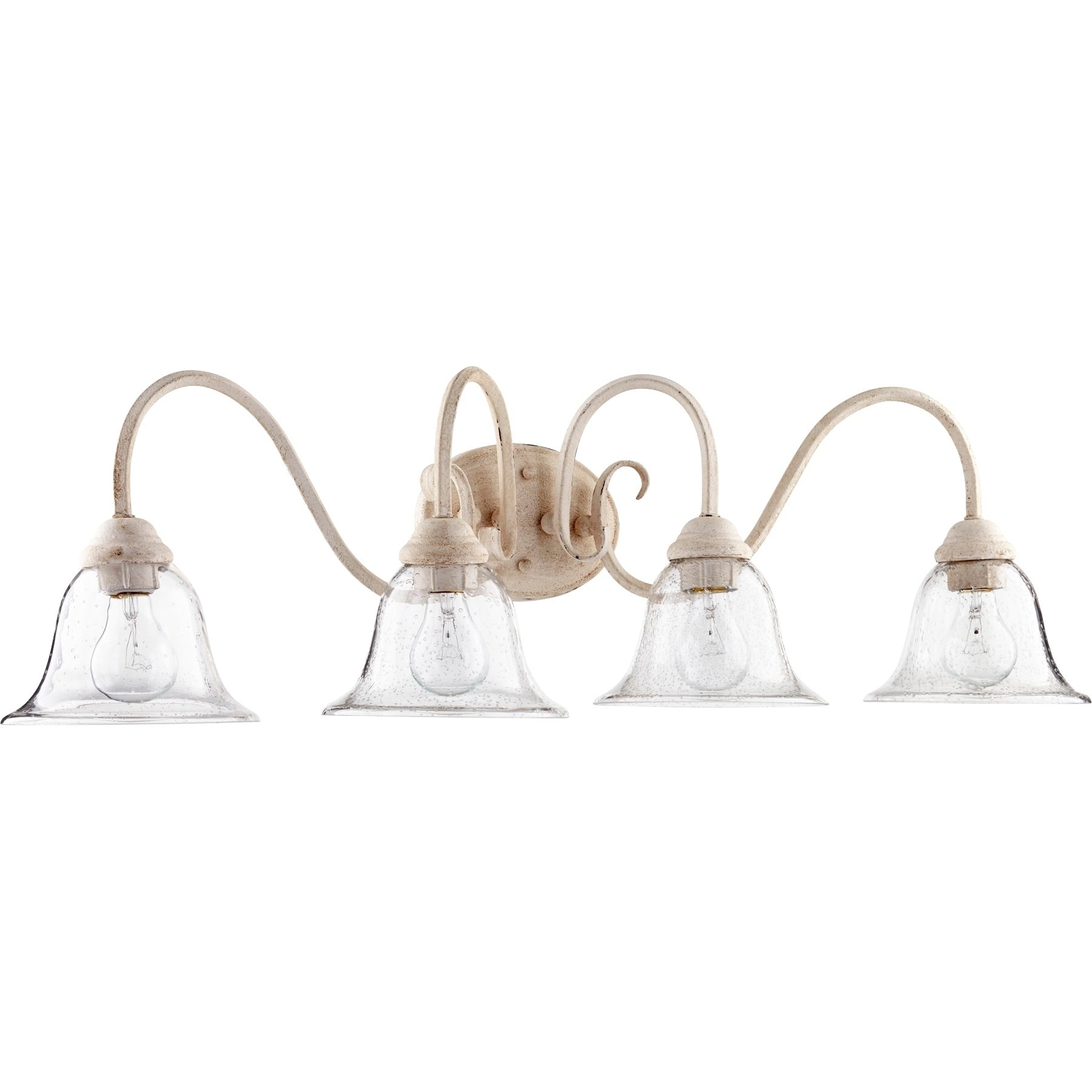 Spencer Persian White And Clear Seeded 4 Light Vanity Lighting