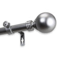 Instyledesign Sphere 1 Inch Diameter Adjustable Curtain Rod Satin Nickel