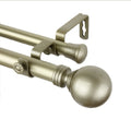 Instyledesign Sphere Light Gold Adjustable Double Curtain Rod Finial Set