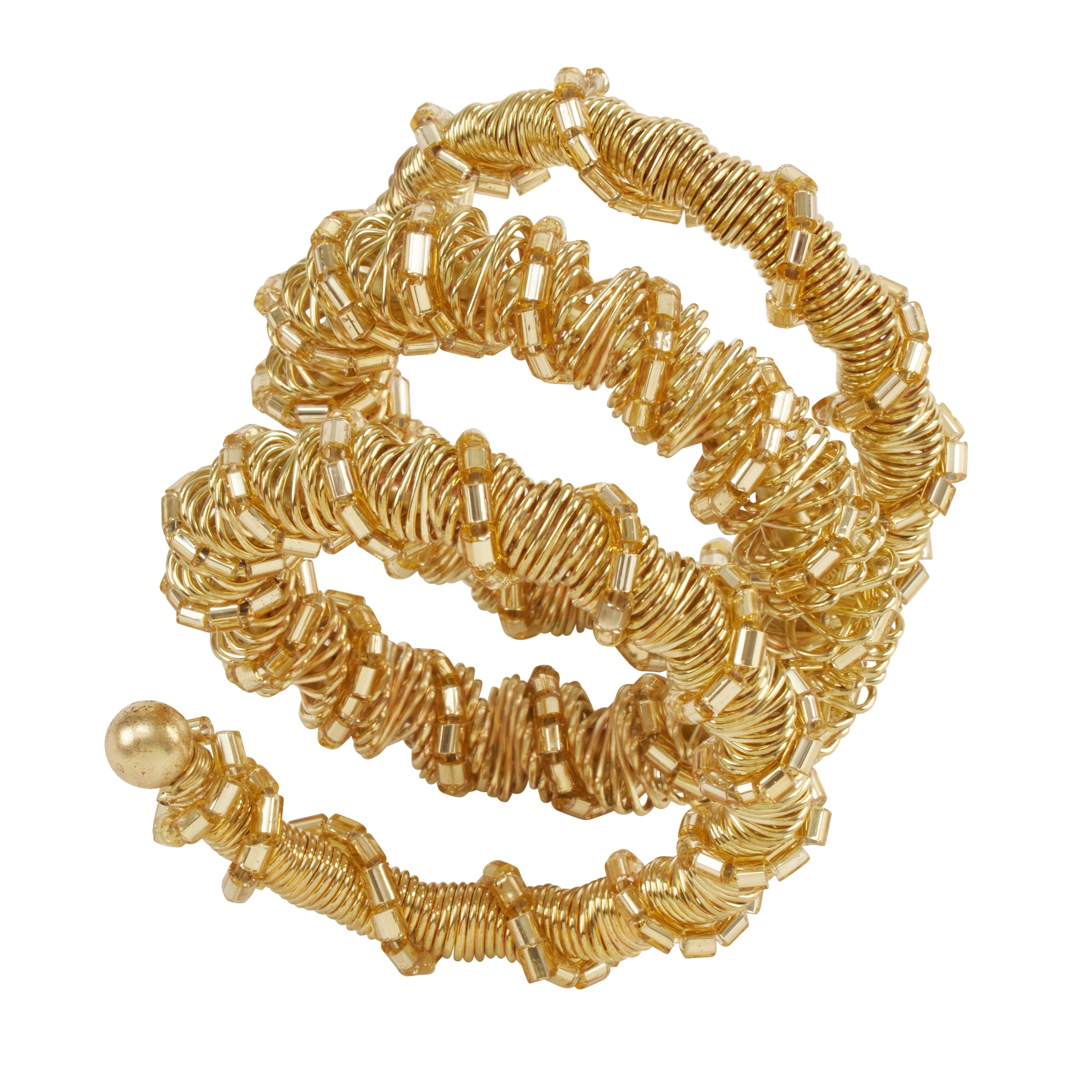 Spiral Design Napkin Ring Holders Set Of 4