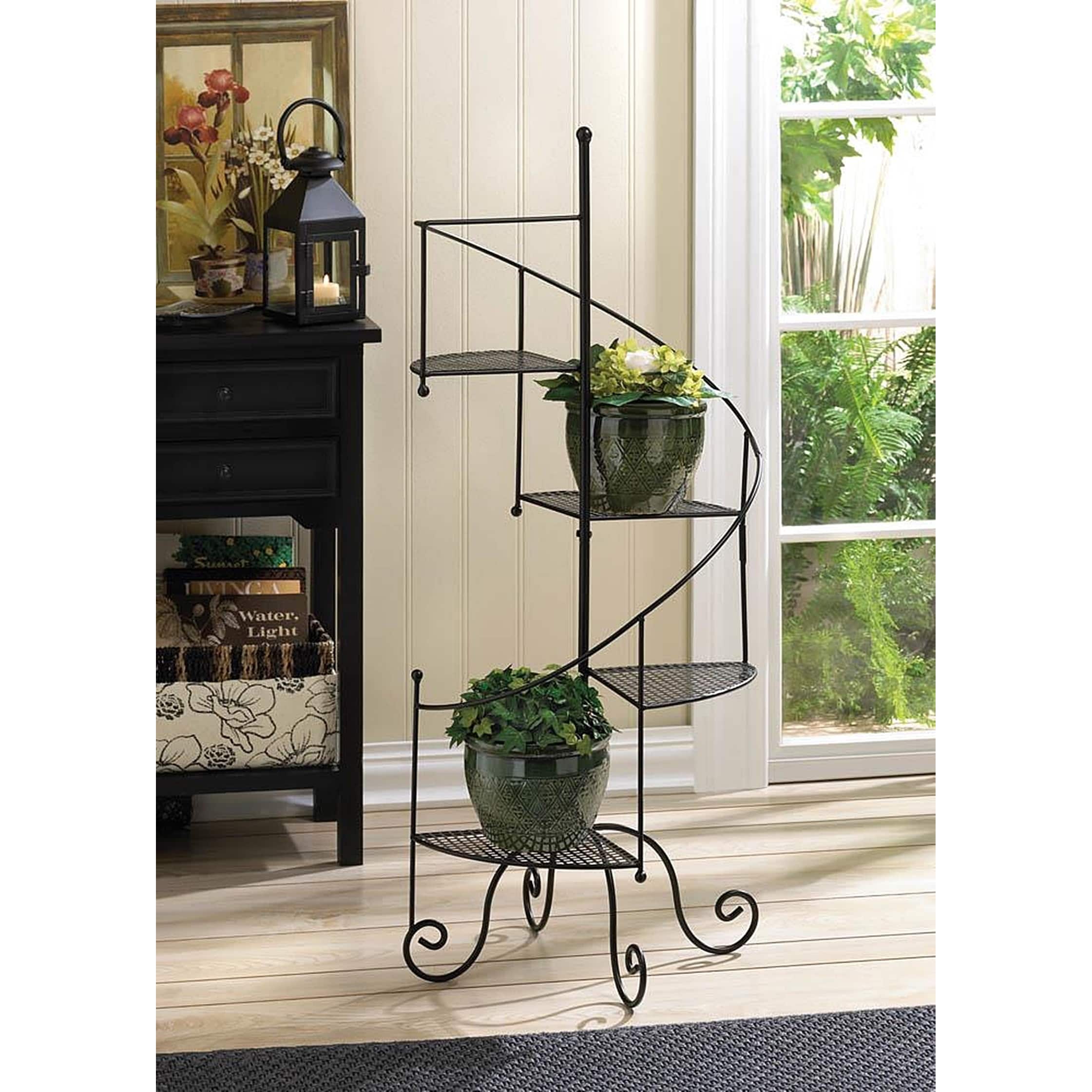 Spiral Metal 4 Step Plant Stand