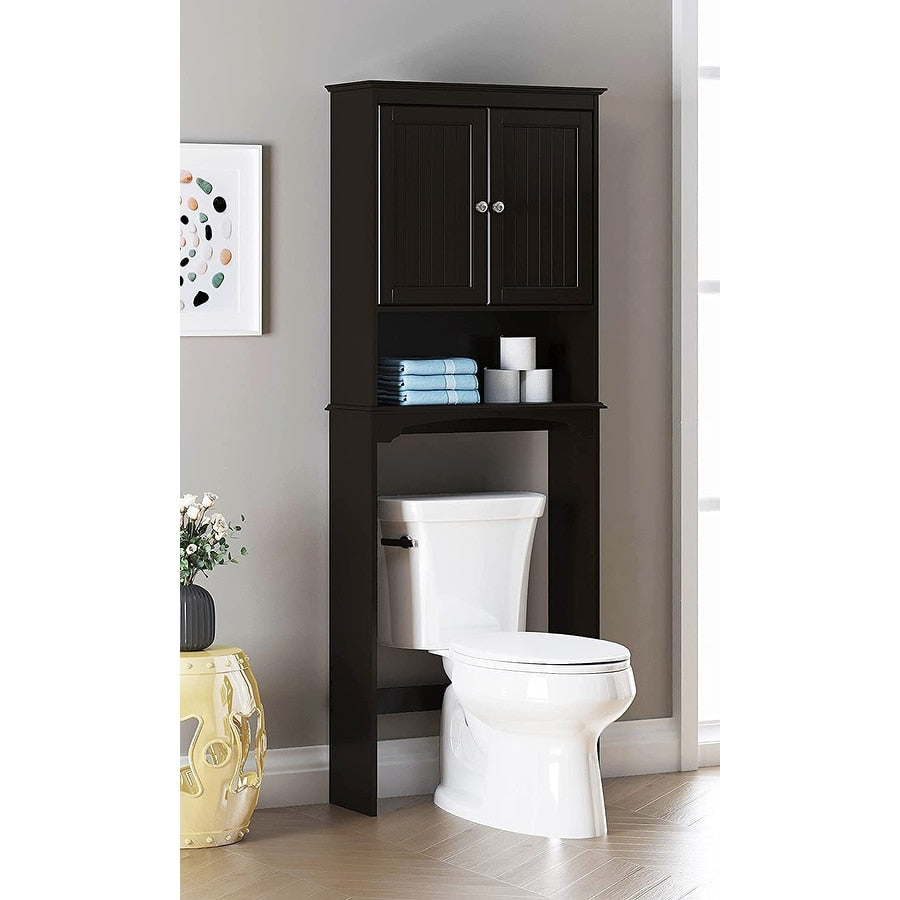 Spirich Home Bathroom Shelf Over The Toilet Bathroom Spacesaver Bathroom Storage Cabinet Organizer White