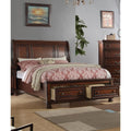 Splendid Wooden C.King Bed Antique Cherry Finish