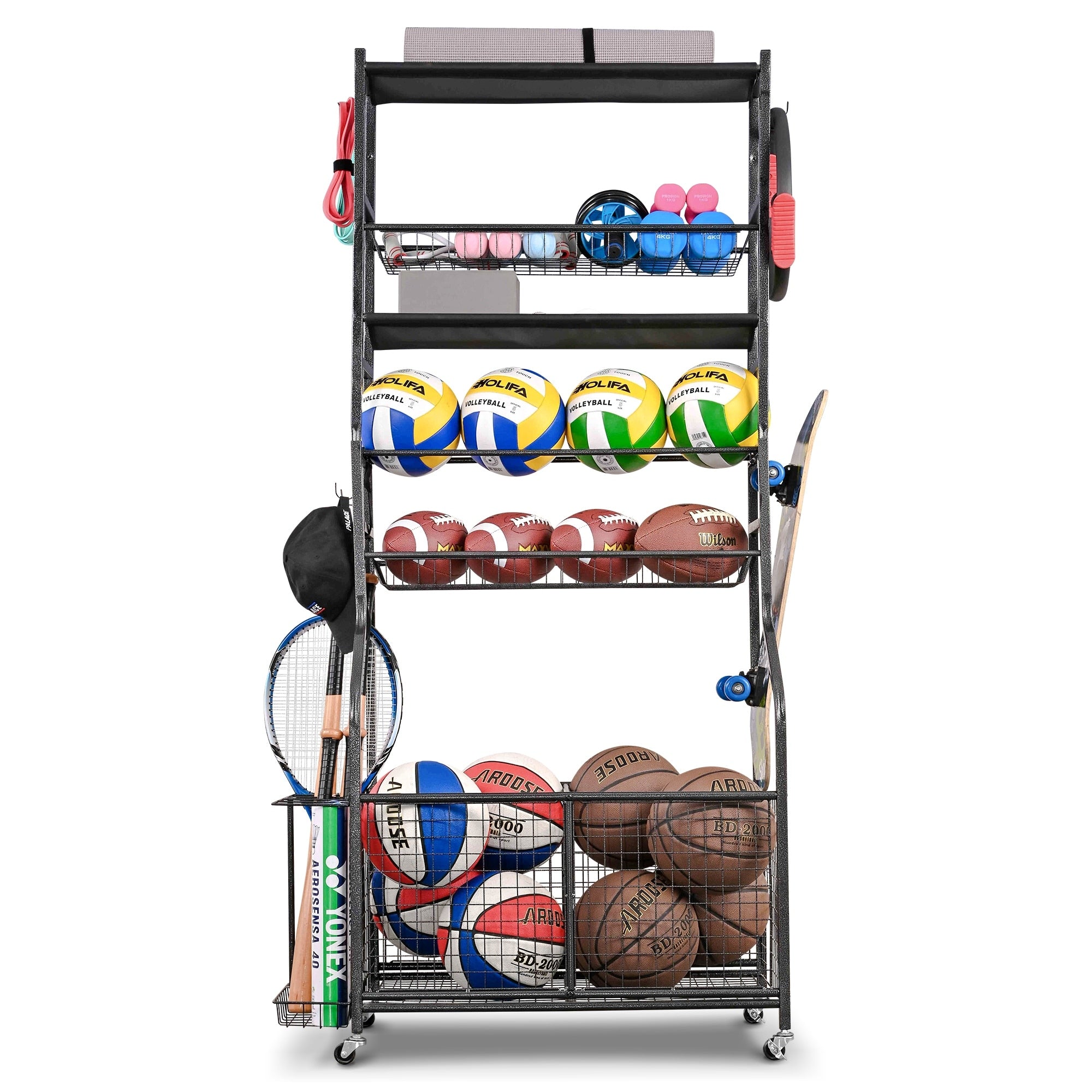 Sports Equipment Garage Organizer Sport Balls Storage Organizer