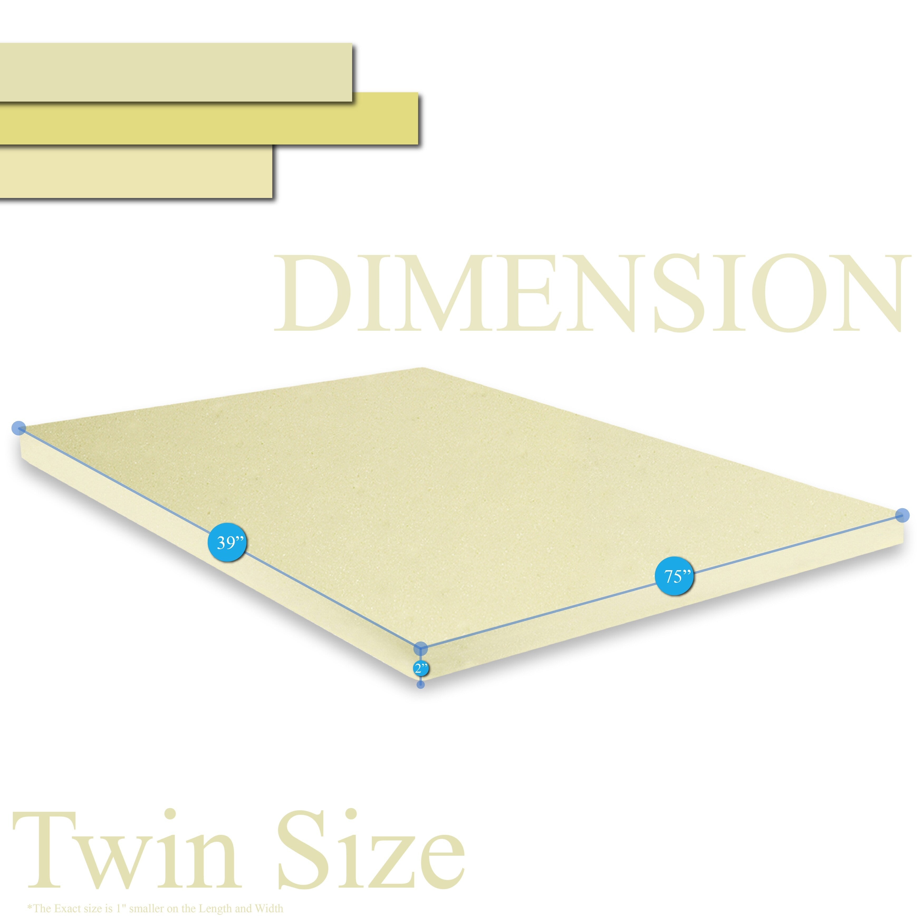 Onetan 2 Inch High Density Foam Mattress Toppers Add Comfort To Mattress