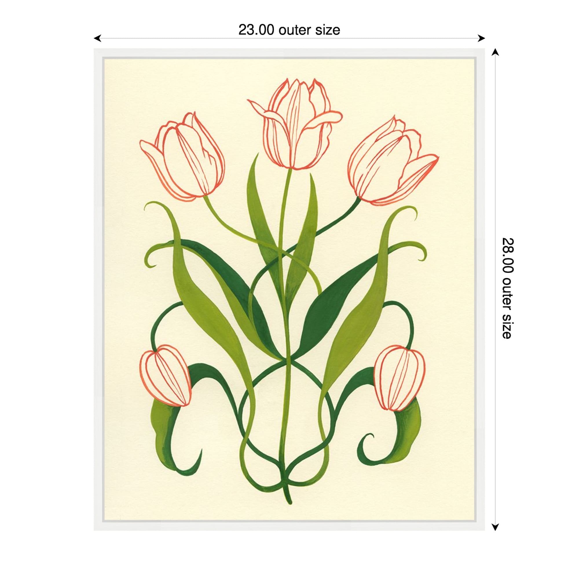 Spring Deco I By Grace Popp Framed Canvas Wall Art Print